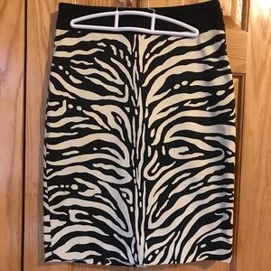 Black and White Pencil Skirt